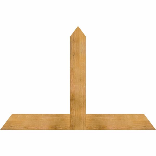 Ekena Millwork Portland Rough Sawn Timber Gable Bracket, Western Red Cedar, 60"W x 40"H x 4"D x 6"F, 16/12 Pitch GBW060X40X0406POR00RWR - main